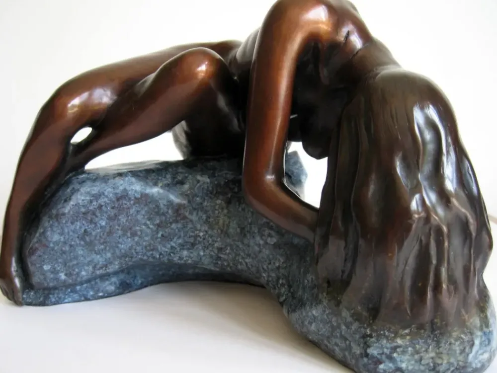 Figurative|Table Top^Statues & Sculptures Gaia Figurine Bronze Indoor Sculpture
