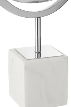 Table Top|Abstract^Statues & Sculptures Galactic Sphere 43cm Silver Metal Indoor Sculpture