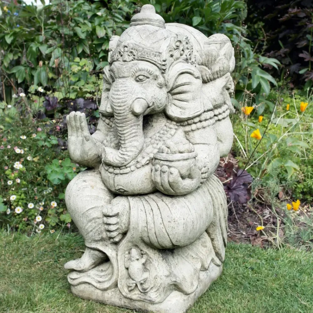 Buddha^Statues & Sculptures Ganesh Stone Garden Statue