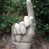 Modern^Statues & Sculptures Giant Hand Pointing Up Stone Garden Statue