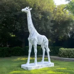 Wildlife|Modern^Statues & Sculptures Gigantic Giraffe 350cm White Marble Garden Statue v6