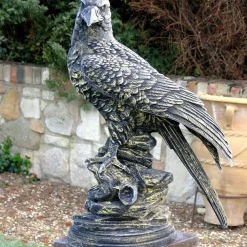 Eagles^Statues & Sculptures Golden Eagle Bronze Metal Garden Statue