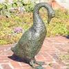 Goose^Statues & Sculptures Goose 55cm Bronze Metal Garden Ornament