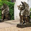 Griffins^Statues & Sculptures Gothic Griffins Bronze Metal Garden Statues
