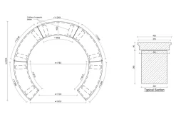 Stone Benches^Statues & Sculptures Grand Curved Modern Stone Garden Bench