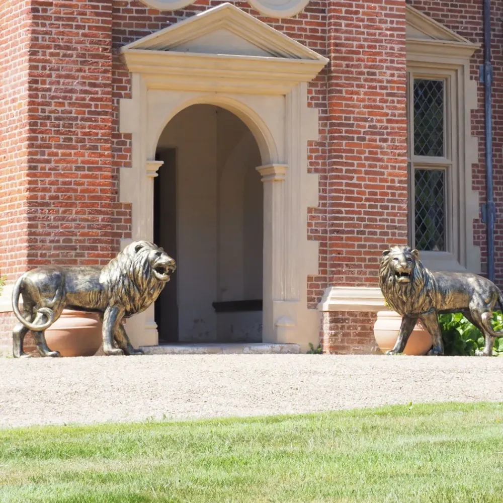 Wildlife|Lions^Statues & Sculptures Grand Lions Bronze Metal Garden Statues