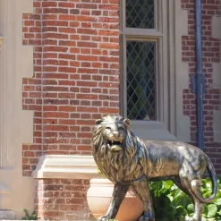 Wildlife|Lions^Statues & Sculptures Grand Lions Bronze Metal Garden Statues
