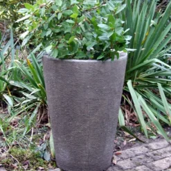 Large|Round^Statues & Sculptures Grand Long Tom Vase Stone Garden Planter