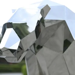 Low Poly|Animals^Statues & Sculptures Grand Panther 87cm Geometric Metal Garden Sculpture