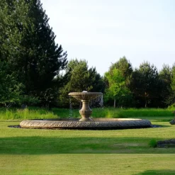 Water Features^Statues & Sculptures Grand Single Tier 4m Sandstone Stone Water Fountain Feature