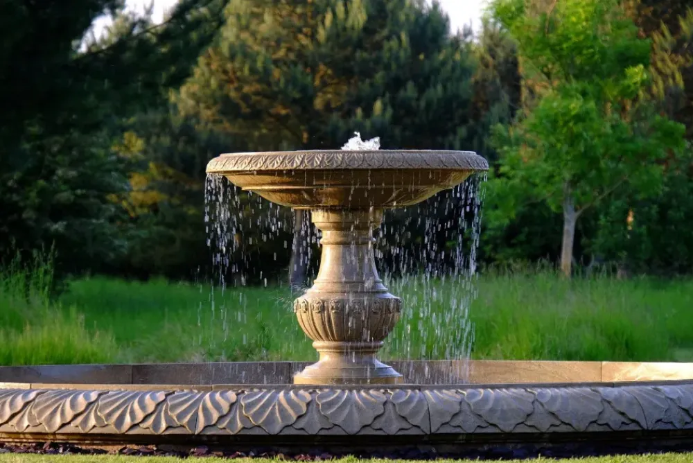 Water Features^Statues & Sculptures Grand Single Tier 4m Sandstone Stone Water Fountain Feature