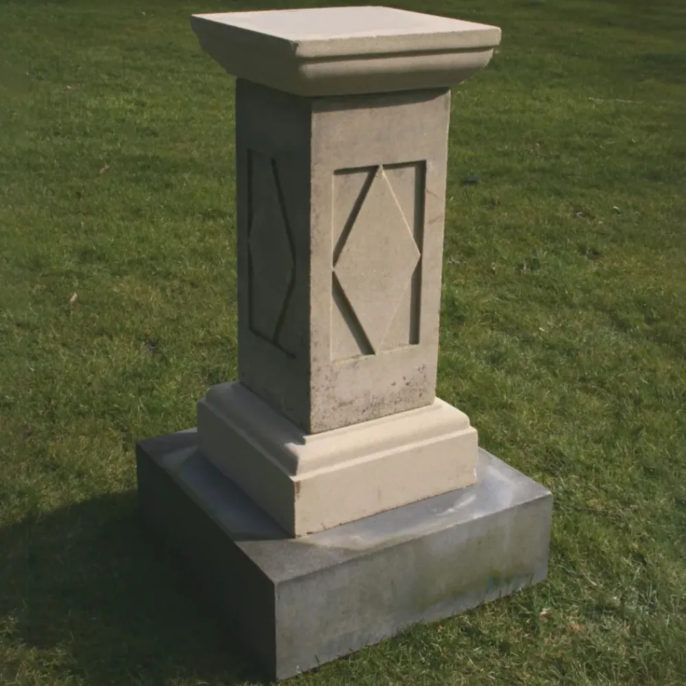 Plinths & Pedestals|Garden Sundials^Statues & Sculptures Grand Square 81cm Stone Sundial Pedestal