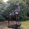 Stags & Deers^Statues & Sculptures Grand Stag Life-Size 292cm Metal Bronze Garden Statue