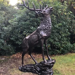 Stags & Deers^Statues & Sculptures Grand Stag Life-Size 292cm Metal Bronze Garden Statue