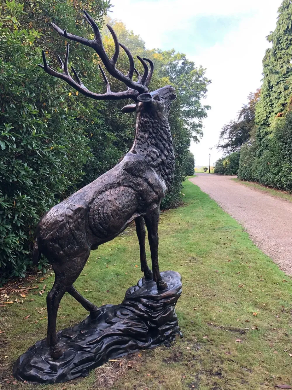Stags & Deers^Statues & Sculptures Grand Stag Life-Size 292cm Metal Bronze Garden Statue