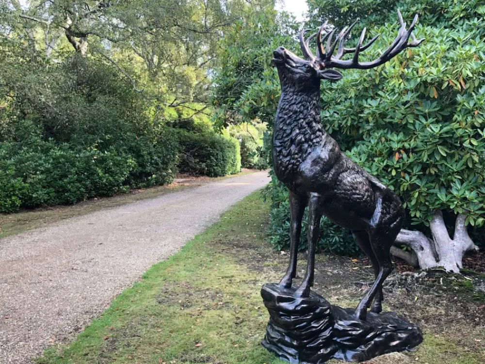 Stags & Deers^Statues & Sculptures Grand Stag Life-Size 292cm Metal Bronze Garden Statue