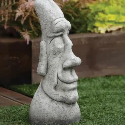 Easter Island Heads^Statues & Sculptures Grandad Easter Island Head Stone Garden Ornament