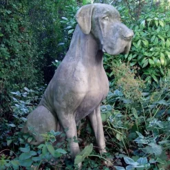 Dogs^Statues & Sculptures Great Dane Male Dog Stone Garden Statue