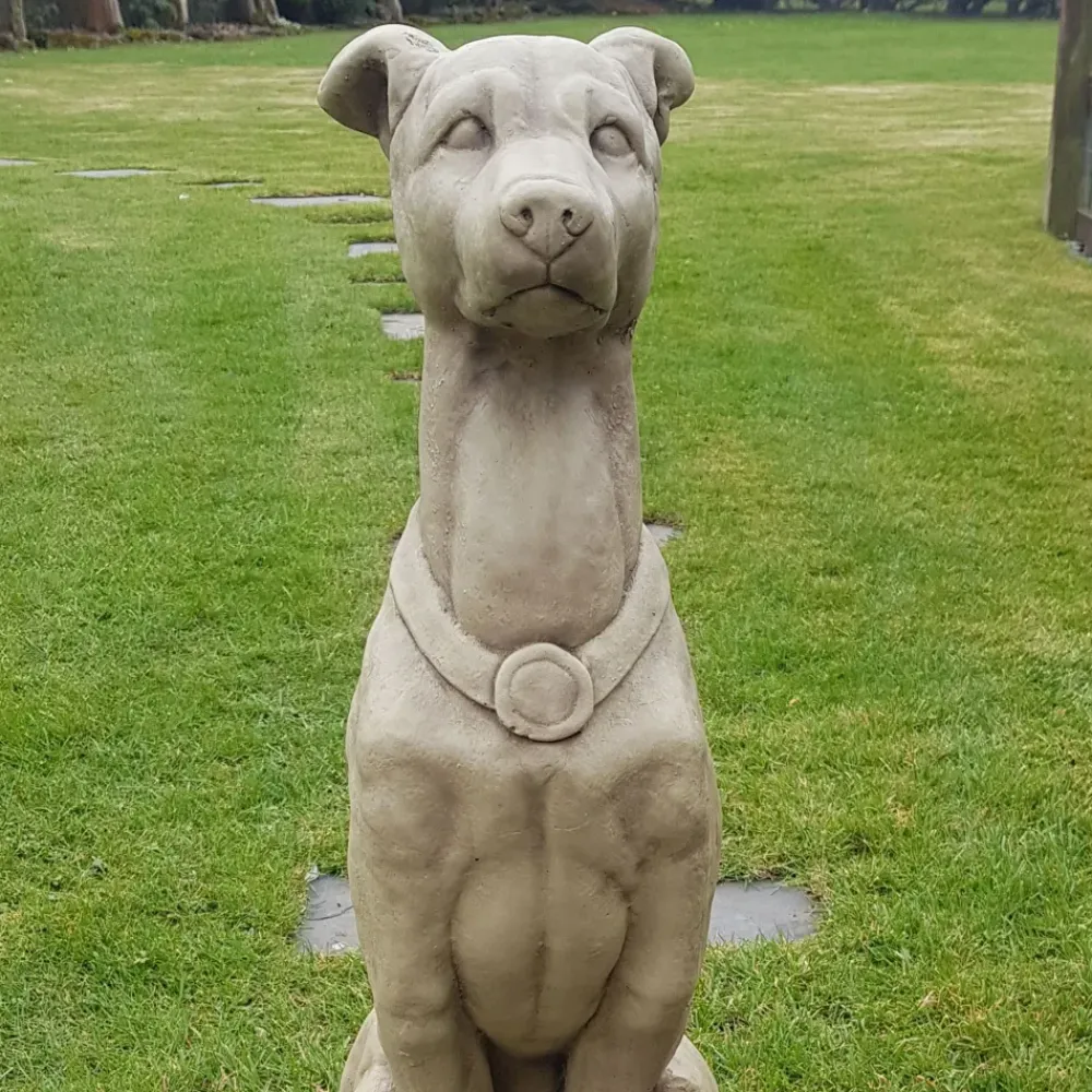 Dogs^Statues & Sculptures Greyhound 90cm Stone Garden Statue