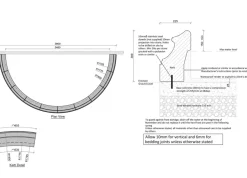 Water Features^Statues & Sculptures Half Circle Large Stone Pool Surround Water Feature