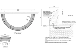 Water Features^Statues & Sculptures Half Circle Medium Stone Pool Surround Water Feature