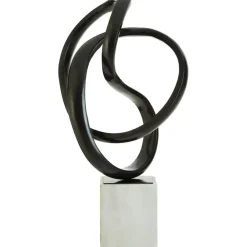 Table Top|Abstract^Statues & Sculptures Harmony in Motion 34cm Black Metal Indoor Sculpture