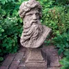 Roman^Statues & Sculptures Hercules Head Bust Stone Garden Ornament