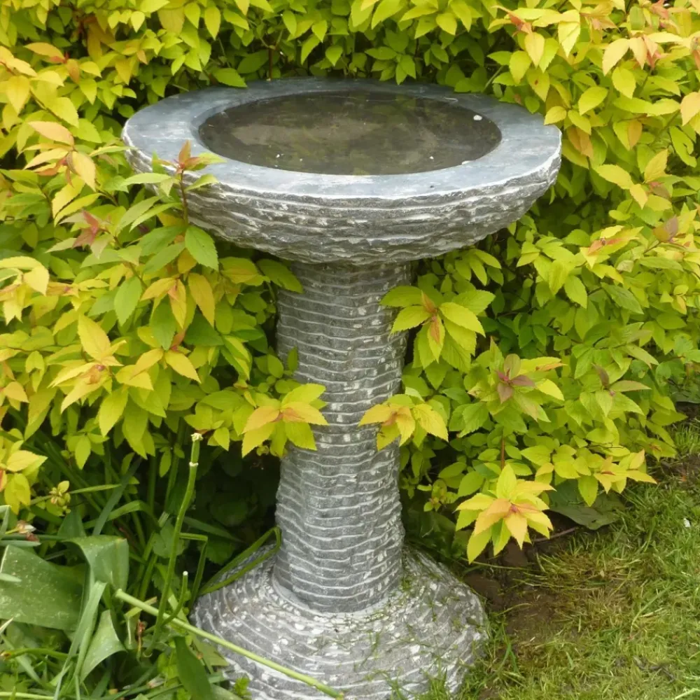 Bird Baths^Statues & Sculptures Highland Black Marble Stone Garden Birdbath