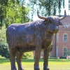 Farm^Statues & Sculptures Highland Cow Bronze Metal Garden Statue