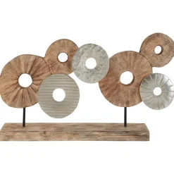 Table Top|Abstract^Statues & Sculptures Hollow Orb 35cm Wood Indoor Sculpture