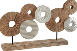 Table Top|Abstract^Statues & Sculptures Hollow Orb 35cm Wood Indoor Sculpture