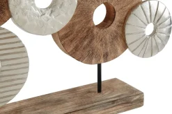Table Top|Abstract^Statues & Sculptures Hollow Orb 35cm Wood Indoor Sculpture