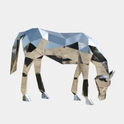 Wildlife|Horses^Statues & Sculptures Horse 130cm Geometric Metal Garden Sculpture