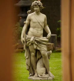 Roman^Statues & Sculptures Hunter and Diana 140cm Stone Garden Statues