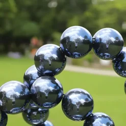 Giant|Floor Standing^Statues & Sculptures Hyper Bubbles 162cm Silver Metal Garden Sculpture