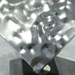 Table Top|Abstract^Statues & Sculptures Hyper Cube 75cm Silver Metal Indoor Sculpture