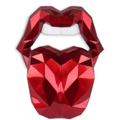 Wall Art|Contemporary^Statues & Sculptures Iconic Lips 42cm Red Resin Wall Sculpture