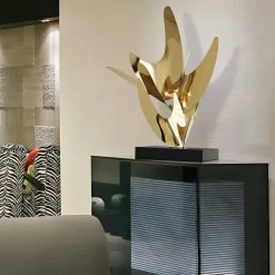 Table Top|Abstract^Statues & Sculptures Infinite Bloom 71cm Silver Metal Indoor Sculpture