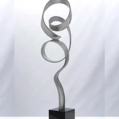 Contemporary^Statues & Sculptures Infinite 130cm Metal Stainless Metal Garden Sculpture