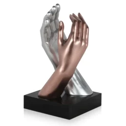 Table Top|Contemporary^Statues & Sculptures Infinite Touch 36cm Bronze Resin Indoor Sculpture