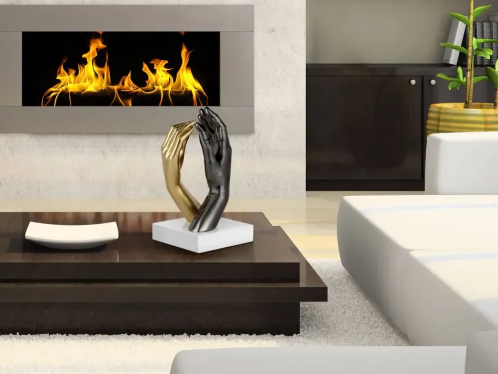 Table Top|Contemporary^Statues & Sculptures Infinite Touch 36cm Gold Resin Indoor Sculpture