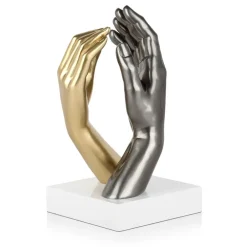 Table Top|Contemporary^Statues & Sculptures Infinite Touch 36cm Gold Resin Indoor Sculpture