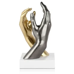 Table Top|Contemporary^Statues & Sculptures Infinite Touch 36cm Gold Resin Indoor Sculpture
