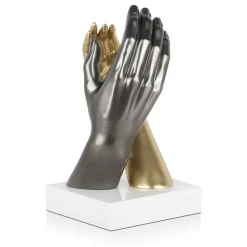 Table Top|Contemporary^Statues & Sculptures Infinite Touch 36cm Gold Resin Indoor Sculpture