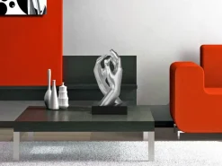 Table Top|Contemporary^Statues & Sculptures Infinite Touch 36cm Silver Resin Indoor Sculpture