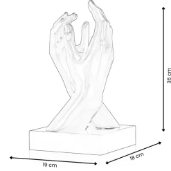 Table Top|Contemporary^Statues & Sculptures Infinite Touch 36cm Silver Resin Indoor Sculpture