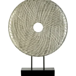 Table Top|Abstract^Statues & Sculptures Infinity Core 50cm Silver Wood Indoor Sculpture
