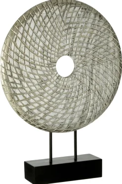 Table Top|Abstract^Statues & Sculptures Infinity Core 50cm Silver Wood Indoor Sculpture