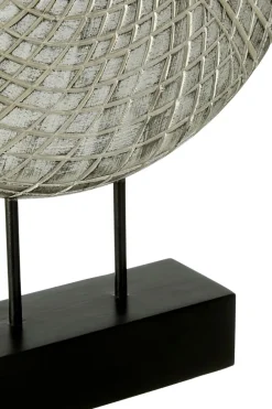 Table Top|Abstract^Statues & Sculptures Infinity Core 50cm Silver Wood Indoor Sculpture