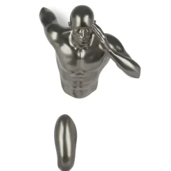 Figurative|Wall Art^Statues & Sculptures Infinity Man 50cm Anthracite Resin Wall Sculpture